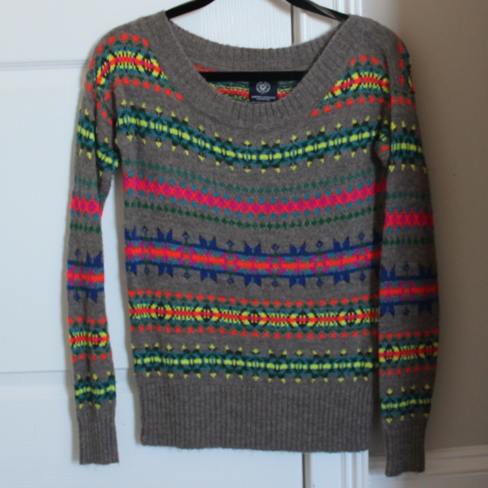 American Eagle multi-color sweater